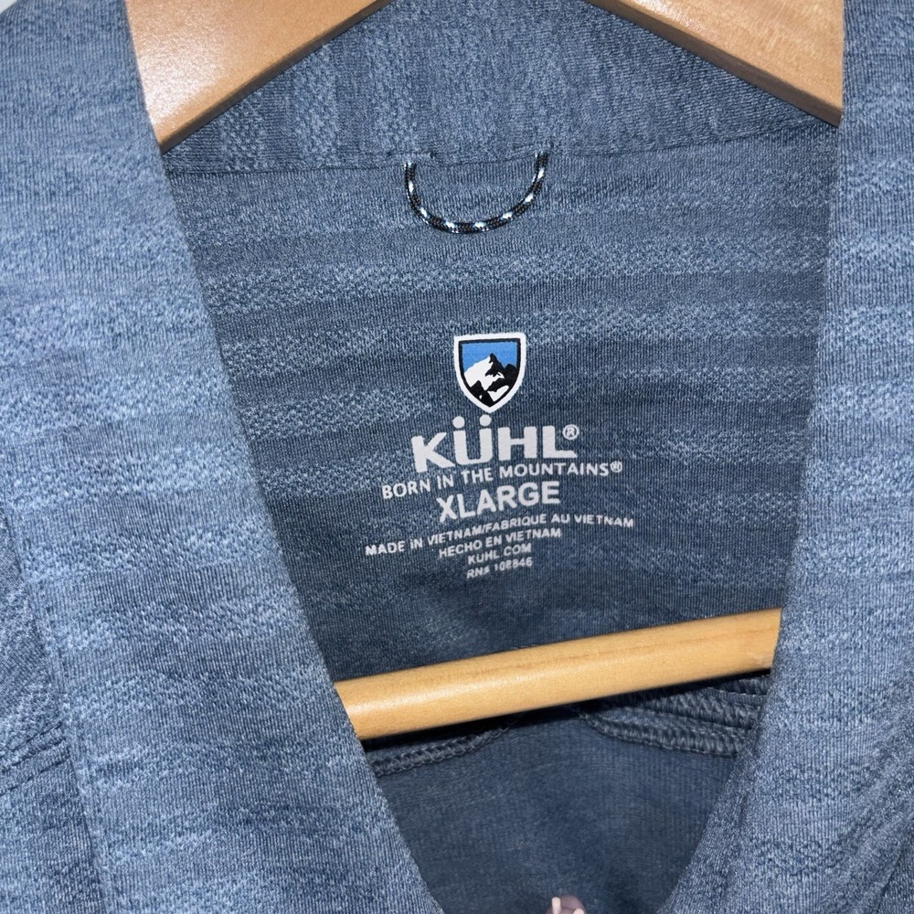 KÜHL Performance Polo Shirt Blue Outdoor Hiking Short Sleeve XL Men - Picture 3 of 7